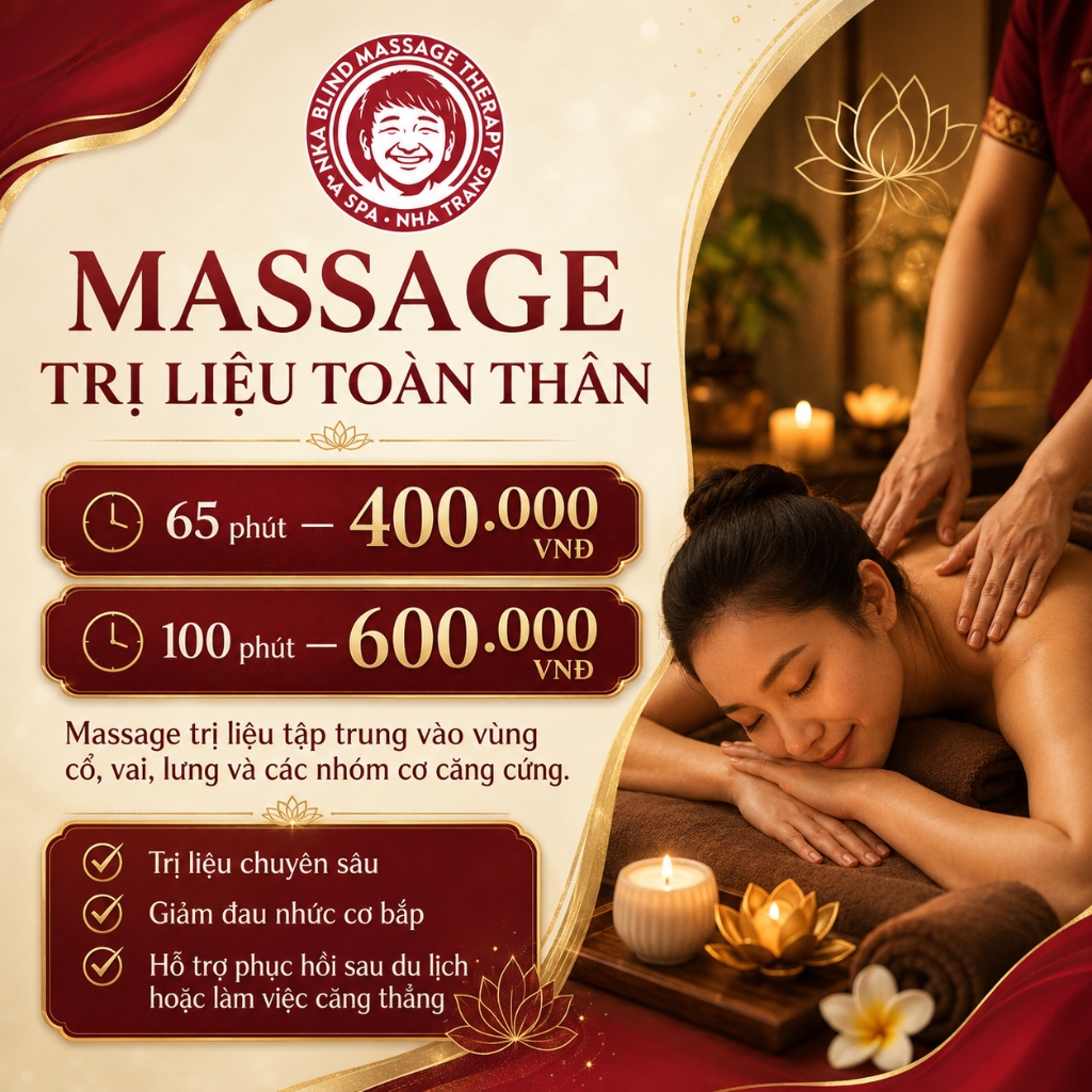 Bảng giá Massage Trị liệu Toàn thân