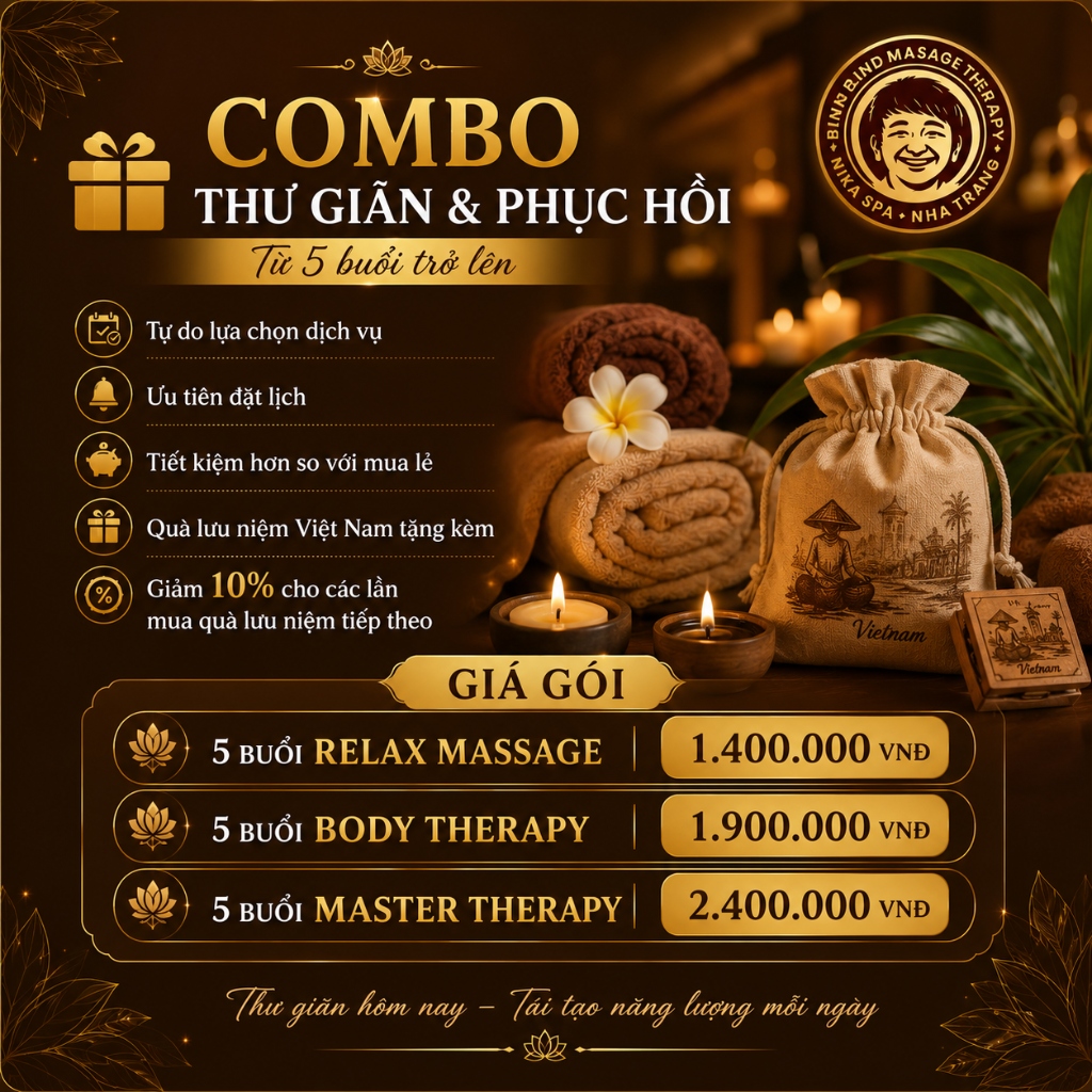 Bảng giá Combo thư giãn & phục hồi