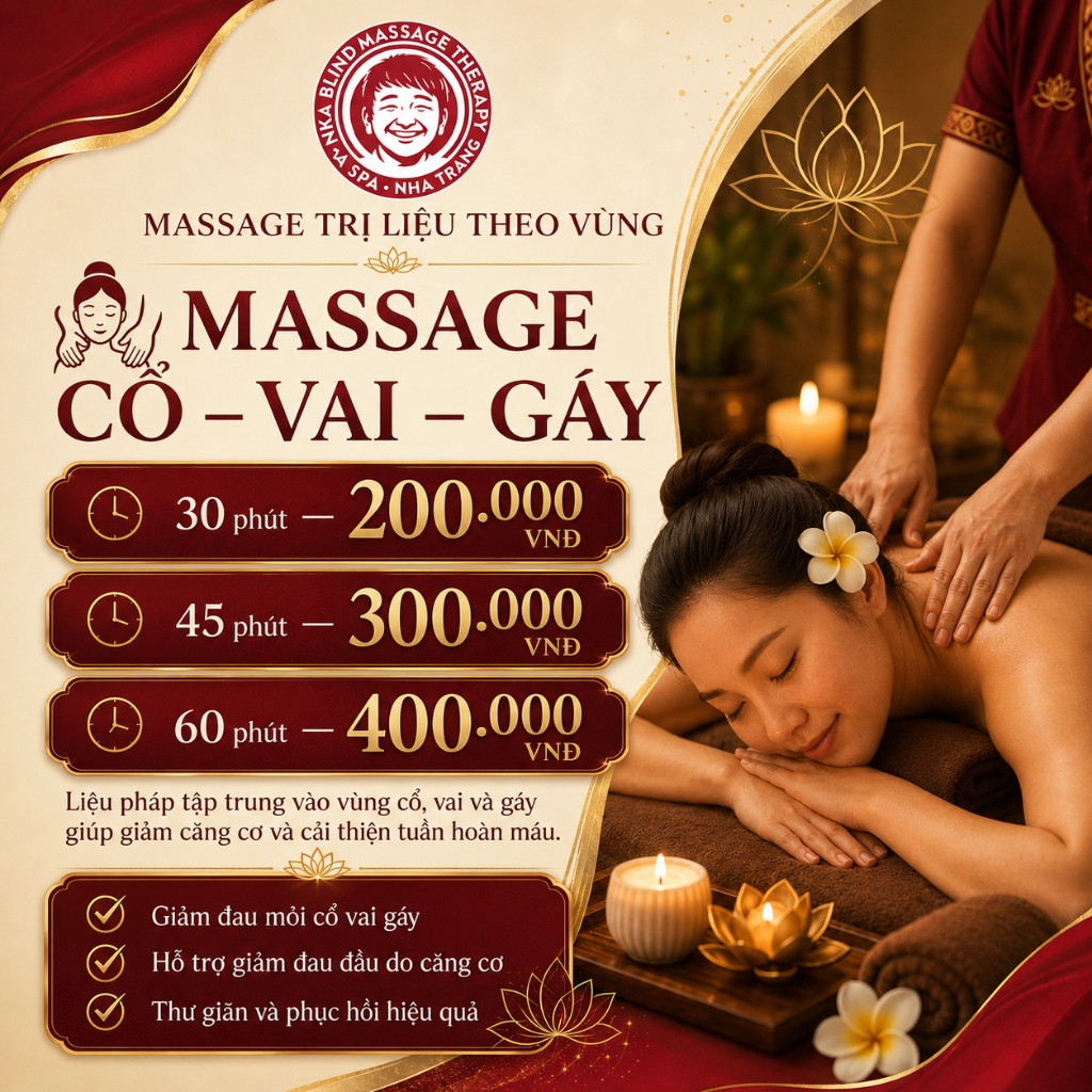 Bảng giá Massage Cổ - Vai - Gáy